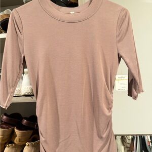 Free People Dusty Pink Long Sleeve Top